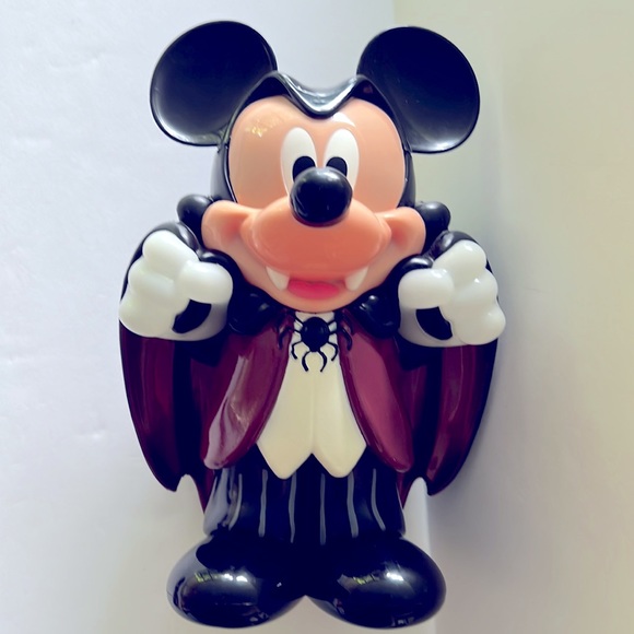 Vampire Mickey Popcorn Bucket Glow in the Dark Walt Disney Parks Halloween Party - Picture 4 of 8